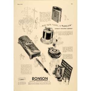  1939 Ad Ronson Worlds Greatest Lighter Creative Cases 