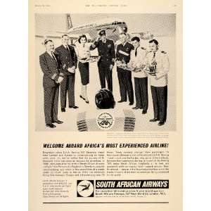   Ad South African Airways Captain Stewardess Pilot   Original Print Ad