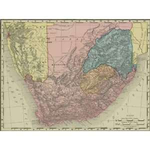  McNally 1895 Antique Map of South Africa