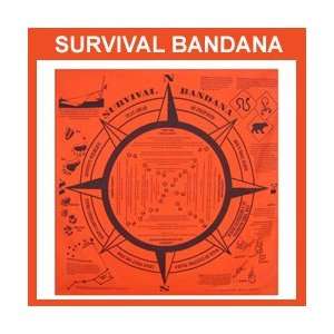 Survival Signaling Bandana with Printed Survival Instructions  