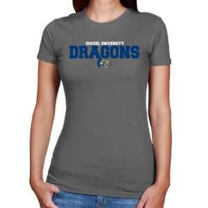  NCAA Drexel Dragons Ladies Charcoal University Name Slim 