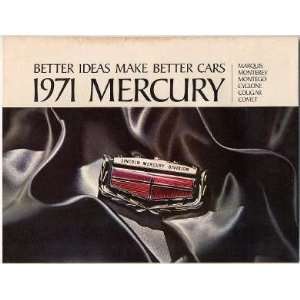 1971 Mercury Sales Brochure & 2 Color Charts Marquis Cougar Comet 