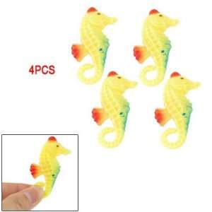   Fake Hippocampi Ornament Yellow for Aquarium Fish Tank