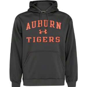 Auburn Tigers Carbon Under Armour Performance Fleece Hooded Sweatshirt 
