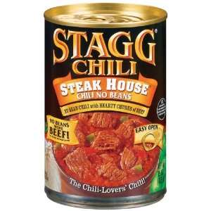 Stagg Steak House Chili No Beans, 15 Ounce Cans (Pack of 12)
