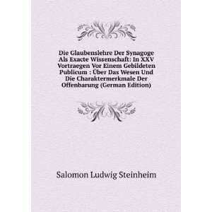   Der Offenbarung (German Edition) Salomon Ludwig Steinheim Books