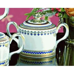  Mottahedeh Chinoise Blue Sugar Bowl 5 In