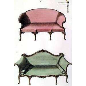 Sofa Thomas Chippendale. 18.00 inches by 24.00 inches. Best Quality 