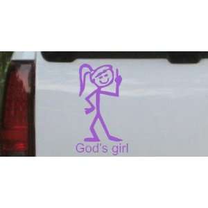Purple 34in X 19.4in    Gods Girl Christian Car Window Wall Laptop 