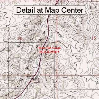 USGS Topographic Quadrangle Map   In Ko Pah Gorge, California (Folded 