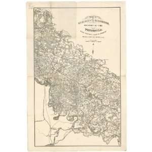  Civil War Map Map of the vicinity of Richmond, and part of 