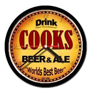  COOKS beer and ale cerveza wall clock 