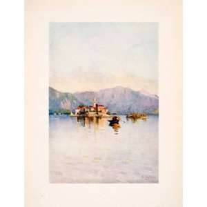  1908 Print Isola Pescatori Fishers Island Sasso di Ferro 