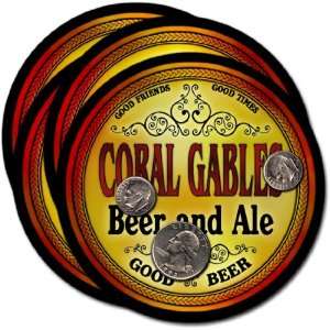 Coral Gables, FL Beer & Ale Coasters   4pk