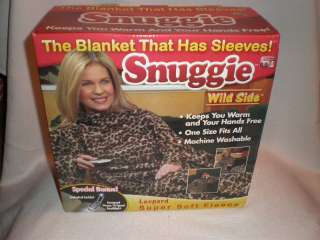 NEW Snuggie Fleece Blanket As Seen On TV   Leopard  