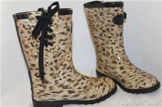 JUICY COUTURE Girls Girls Leopard Rainboots Rain Boots  