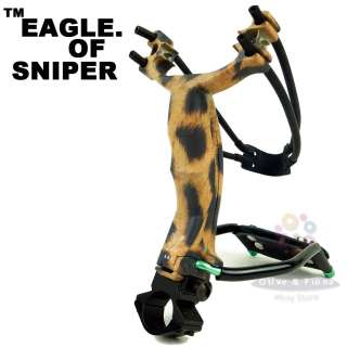 Eagle of Sniper Slingshot Leopard Catapult with Arrow rest +Cowhide 