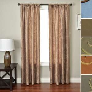   Embroidered Scroll Curtain 96 Long Panel By Softline