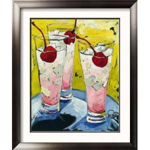  Cherry Sodas, Pre made Frame by Julia Gilmore, 32x38
