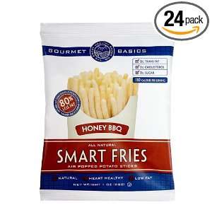Gourmet Basics Smart Fries Honey BBQ, 1 Ounce Bags (Pack of 24)