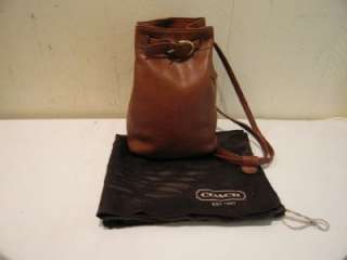 COACH VINTAGE SMALL BRITISH TAN BROWN BELTED BACKPACK DAY PACK SLING 
