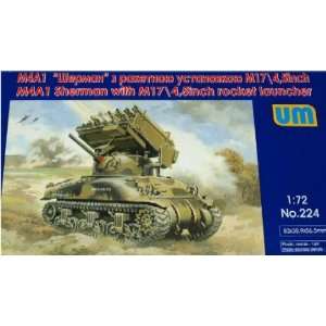   72 M4A1 Sherman Tank w/M17/4.5 Rocket Launcher Kit Toys & Games