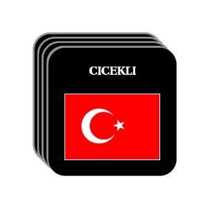  Turkey   CICEKLI Set of 4 Mini Mousepad Coasters 