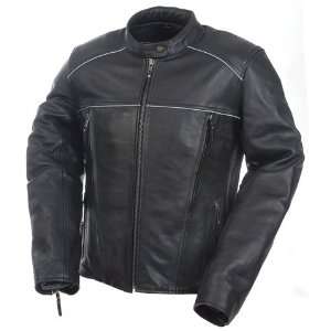  Mossi Womens Premium Leather Jacket Size 22 Black 