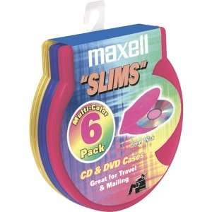   Shell Cases. MAXELL COLOR DISK CASES 6 PACK ST JWL. Book Fold Office