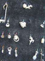Lot of 48 Vintage Charms, 40 Sterling Charms, Jewelry Making Supplies 