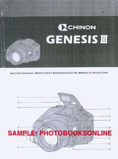 Chinon Genesis III, GS 9 Instruction Manual  