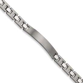 Chisel® Titanium Brushed Polished ID Man 8.5 Bracelet  