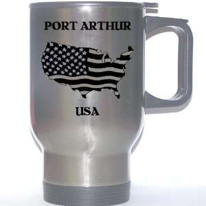  US Flag   Port Arthur, Texas (TX) Stainless Steel Mug 