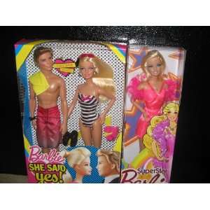    Barbie And Ken She Said Yes + Barbie Superstar Toys & Games