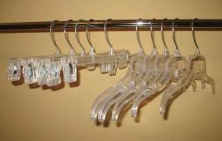 CLEAR PLASTIC CLOTHES DRESS HANGERS IN MORE OPTION   