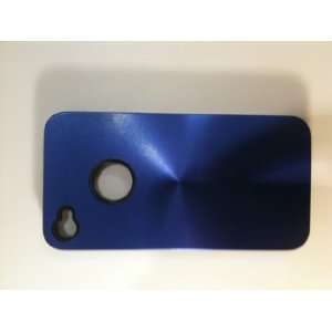 iPhone 4 4g Metal Case Aluminum Cover & Soft Silicone Inner in Blue 