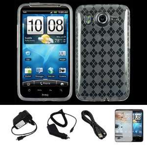  TPU Silicone Skin Cover for HTC Inspire 4G Android Smartphone 