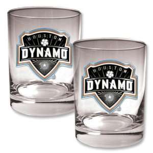  Houston Dynamo 2 pc. Rocks Glass Set