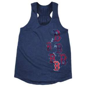   Red Sox Navy Womens Oversized Slub Knit Tank Top