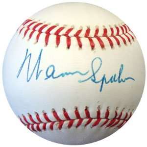  Autographed Warren Spahn Baseball   NL PSA DNA Sports 