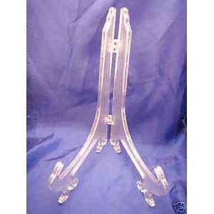  2 Display Easels Stands Plastic Clear Acrylic 10 Tall 