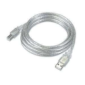    USB 2.0 Cable, A Male To B Male, Clear, 3 Feet Electronics