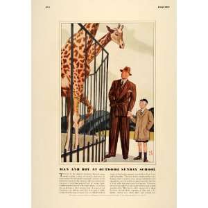 1937 Print Esquire Fashion Staff Father Son Zoo Coats 