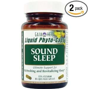  Gaia Herbs Sound Sleep, 30 capsule Bottles (Pack of 2 