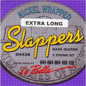  La Bella Electric Bass Slappers 5 String Low B Extra Long 