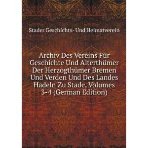   German Edition) Stader Geschichts  Und Heimatverein Books