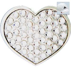   Golf Ball Marker & Hat Clip   Heart (Silver)