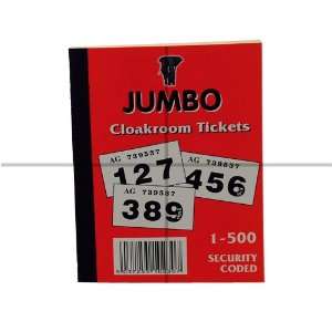  Cloakroom tickets, 1 to 500 [Misc.]