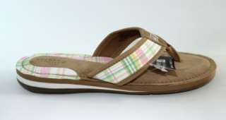 NEW NWT Womens Shoes Sperry Top Sider CATALINA Thong Sandal Plaid 