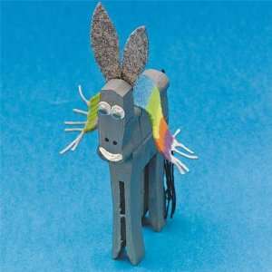  Clothespin Donkey Craft Kit (Makes 12) Toys & Games